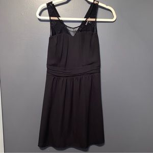 Express black lace top dress